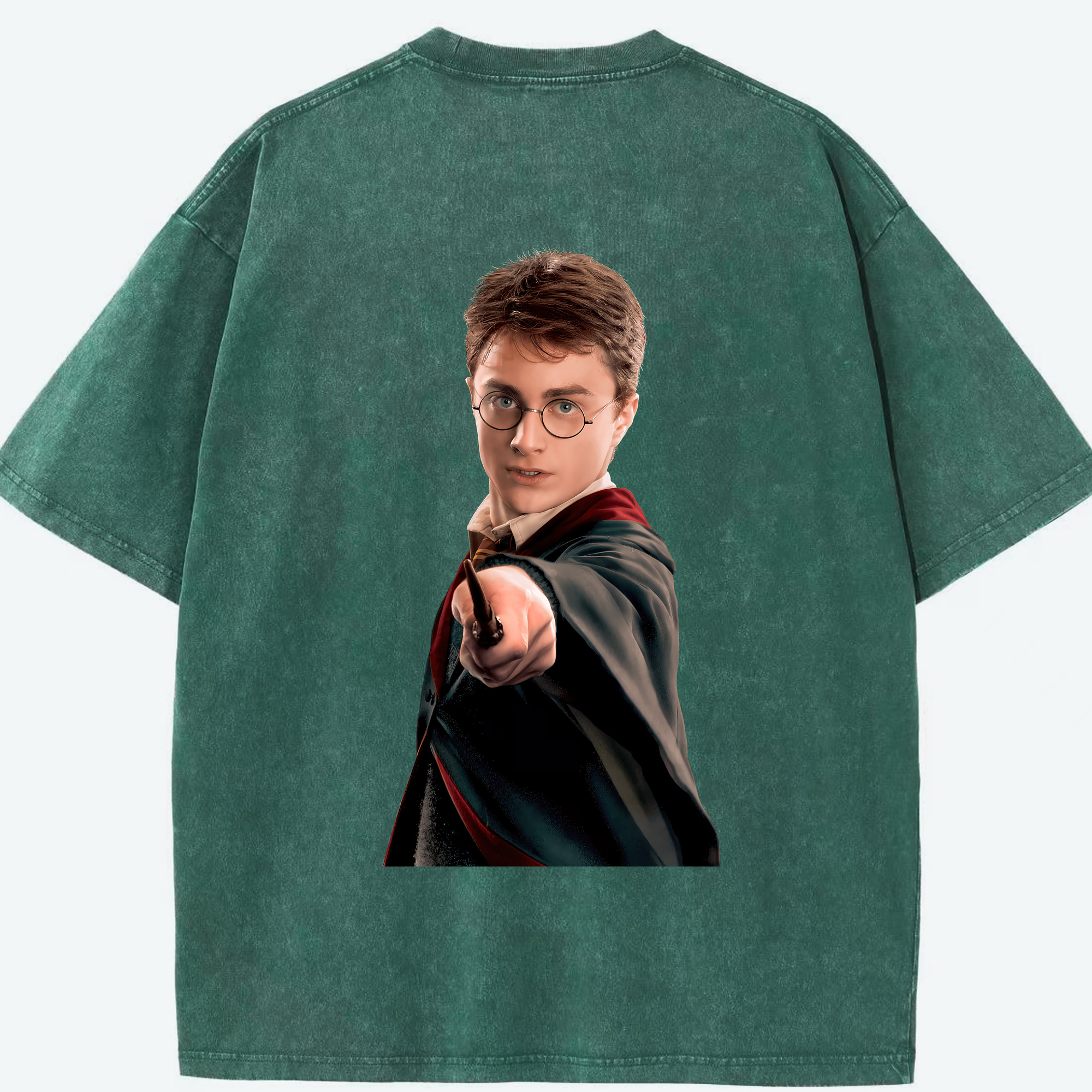 （画像用） Harry Potter ハリー・ポッターシリーズ 綿100% ヴィンテージ風 半袖Tシャツ（背面プリント）